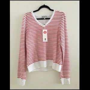 Wildfox Red & White Striped Sweater